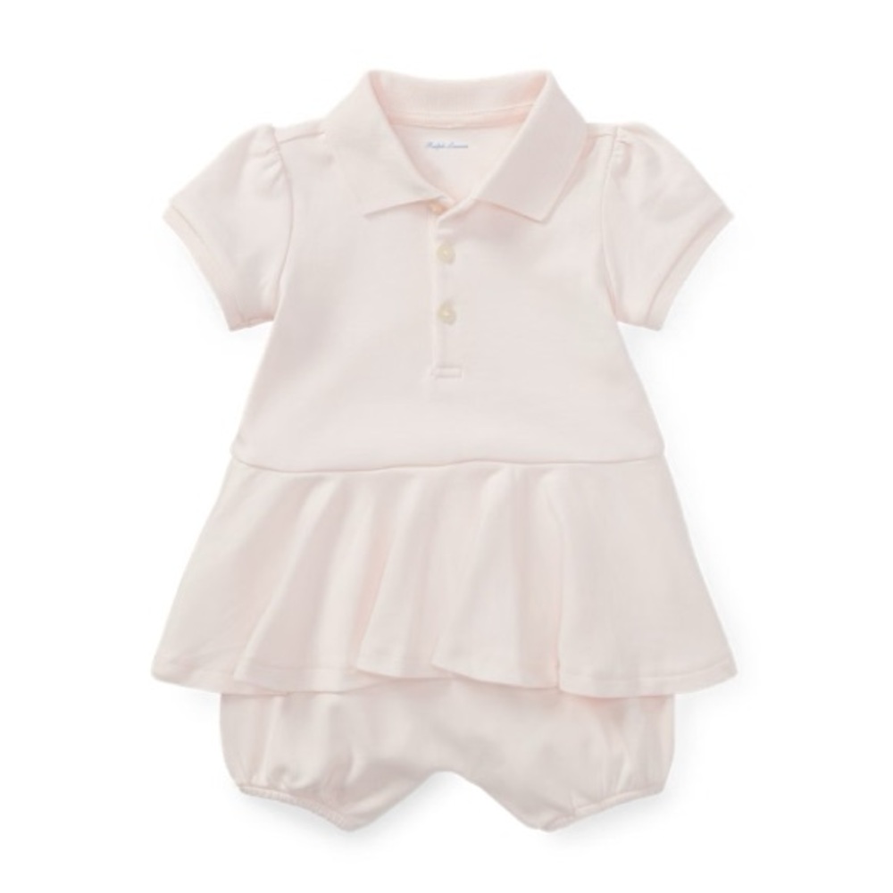 NEW Baby Girl Ralph Lauren Cotton Romper sz 9M